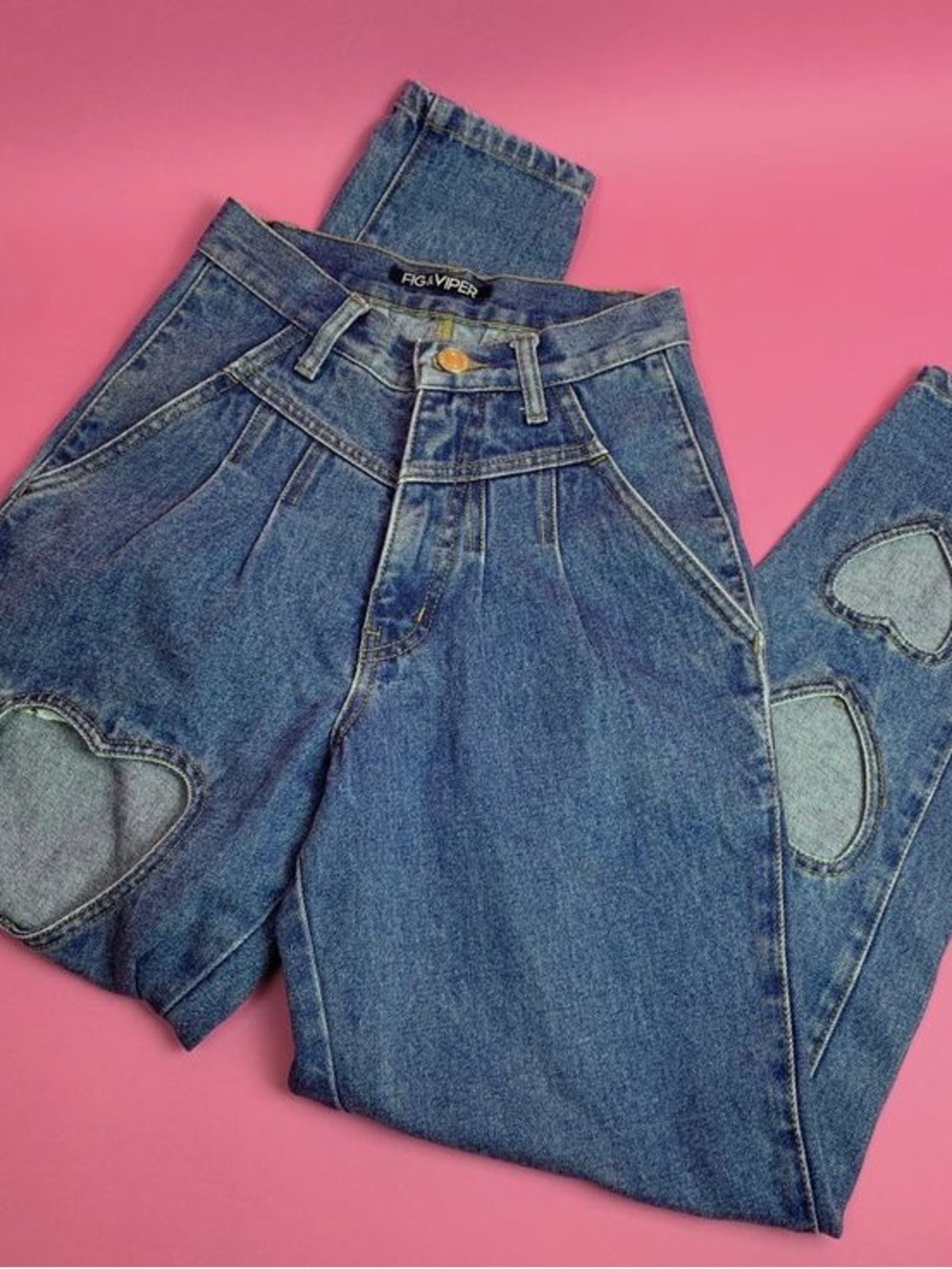 FIG & VIPER Heart Cut-Out Jeans
